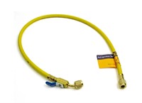 Vakuumslang gul, Kulventil 1/4" x 1/4" - 0,9m