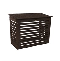 Skydd för utomhusdel,Trä Svart - mellan