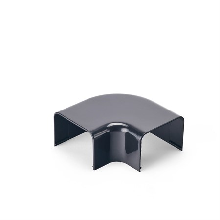 Plan vinkel 90°, 77mm - Svart
