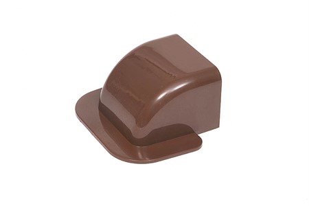 Vägganslutning, 77mm - Brun