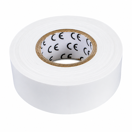 QsanTec PVC Tape 19x0,2mm, 20m - White