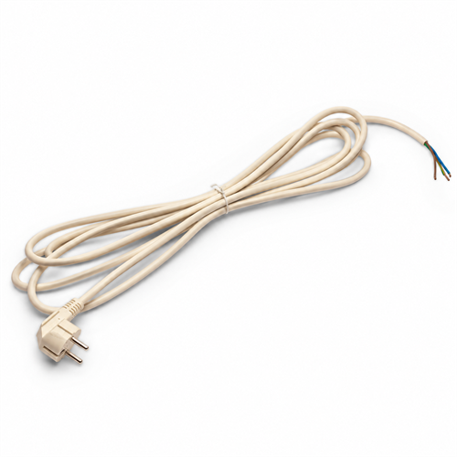 QsanTec anslutningskabel med jordad stickpropp, vit – 7 m