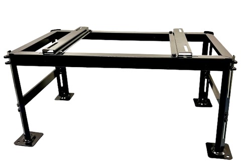 QsanTec markstativ 850x430x350-400mm - 160kg - Extra starkt - Svart