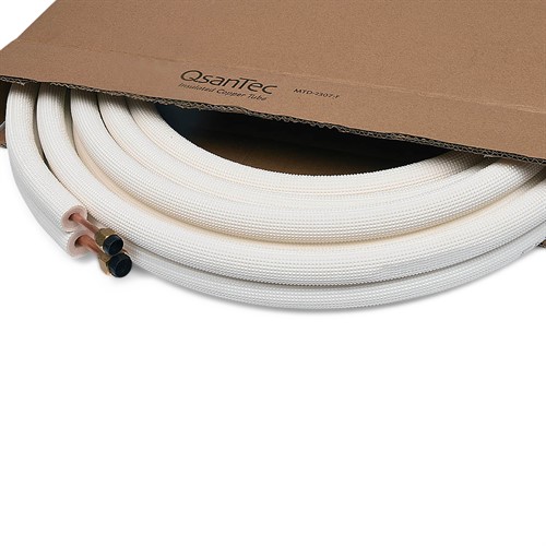 QsanTec Kylkopparrör duo, med flare,  1/4"x3/8" - 7m