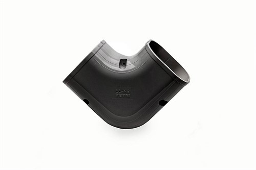 Plan vinkel 90°, 77mm - Svart