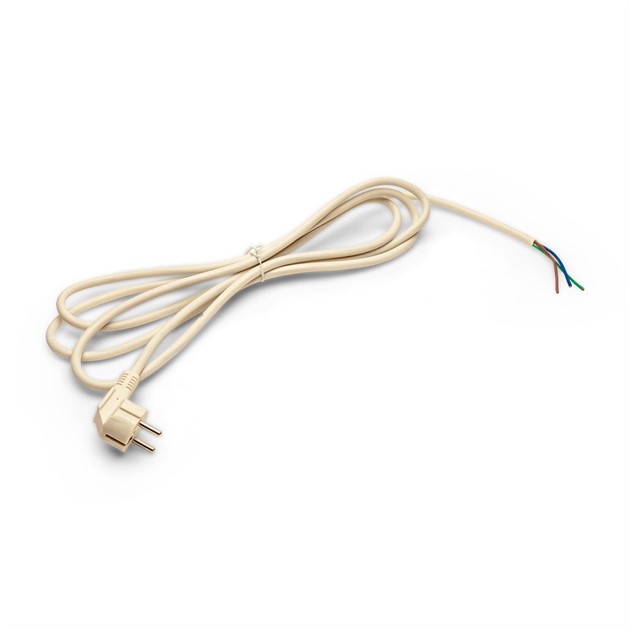 Stickkontakt med vit kabel - 2m