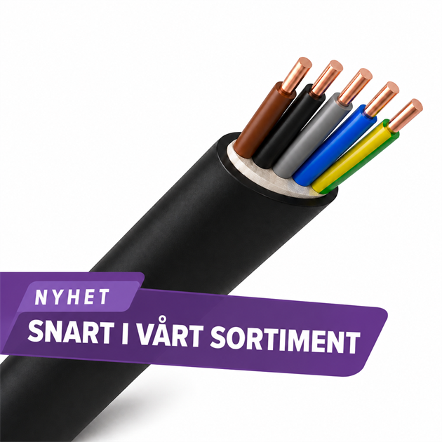 EXQ 5G1,5 – Halogenfri Installationskabel, Svart – 50 m