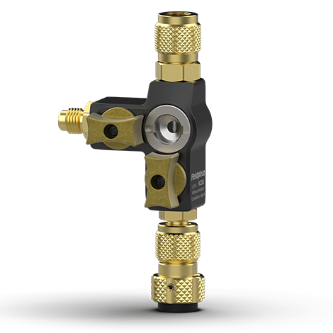 Fieldpiece Schradernålsuttagare med dubbla ventiler och synglas 1/4"–5