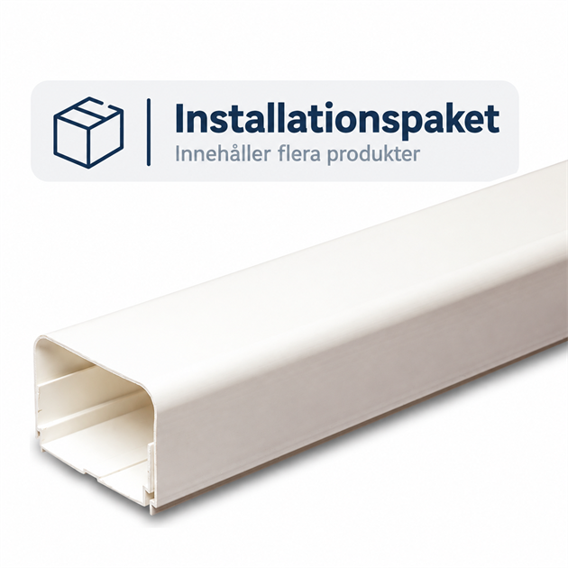 QsanTec Installationspaket KD – 20 m kylrör – 16 m kanal