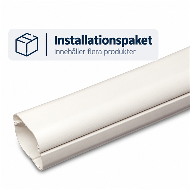QsanTec Installationspaket QD – 20 m kylrör – 16 m kanal