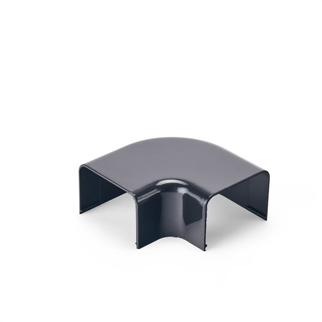 Plan vinkel 90°, 77mm - Svart