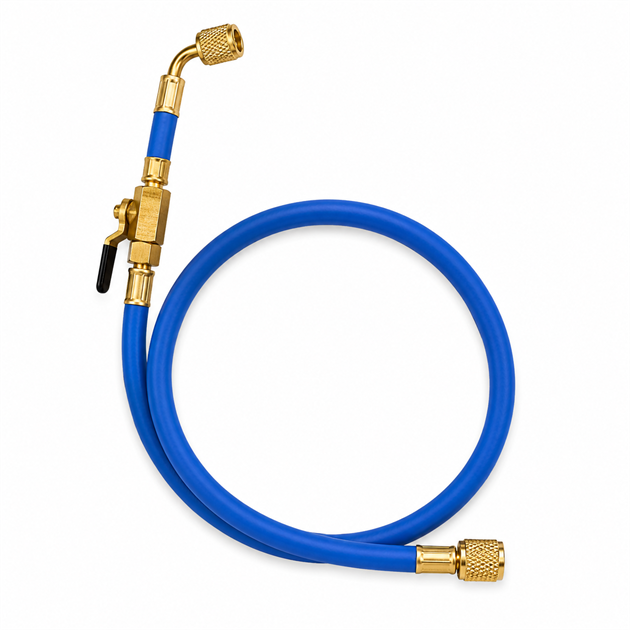 Slang Blå 1/4" x 5/16" med kulventil – 1,5 m