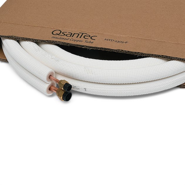 QsanTec Kylkopparrör duo, med flare,  1/4"x3/8" - 3m