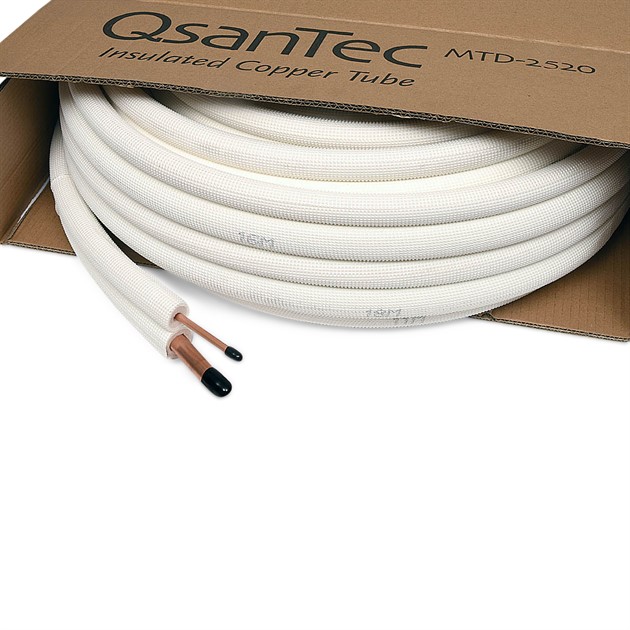 QsanTec kylkopparrör duo, 1/4"x5/8" - 20m