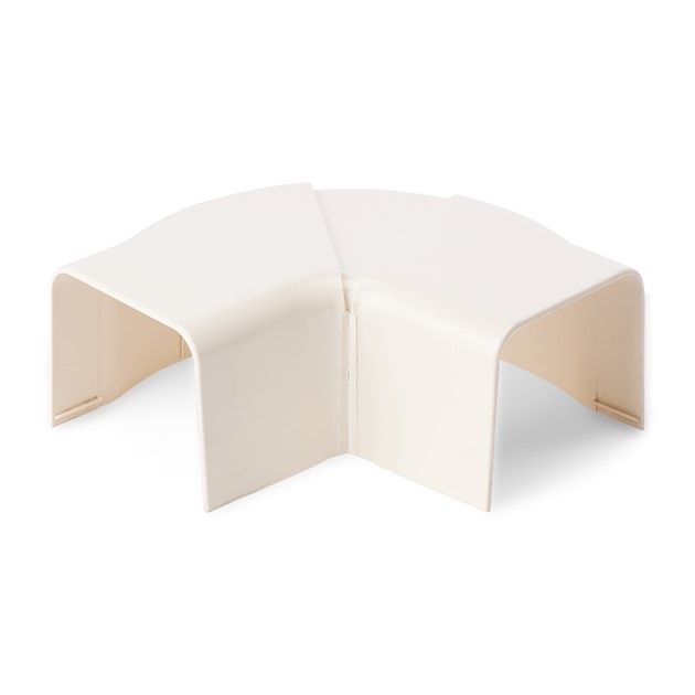 Adjustable plane corner 65°-130°, 80mm - White