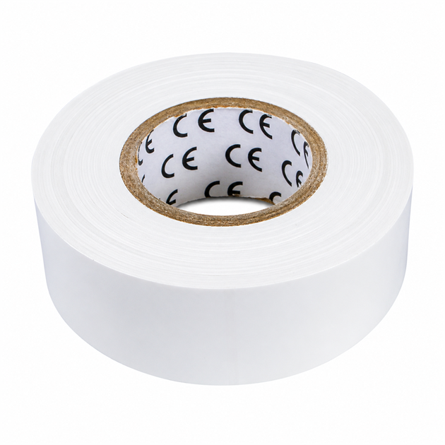 QsanTec Eltejp Vit PVC, 19x0,2mm, 20m - Vit