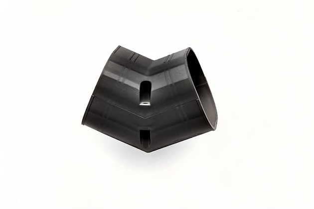 Vertikal corner 45°, 100mm - Black