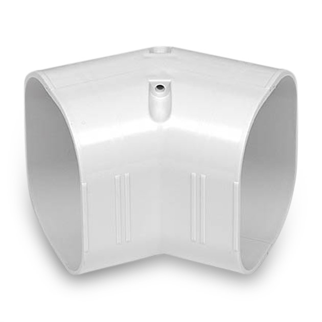 Vertikal vinkel 45°, 77mm - Vit
