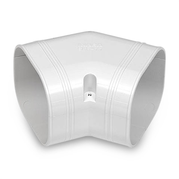 Plan vinkel 45°, 77mm - Vit