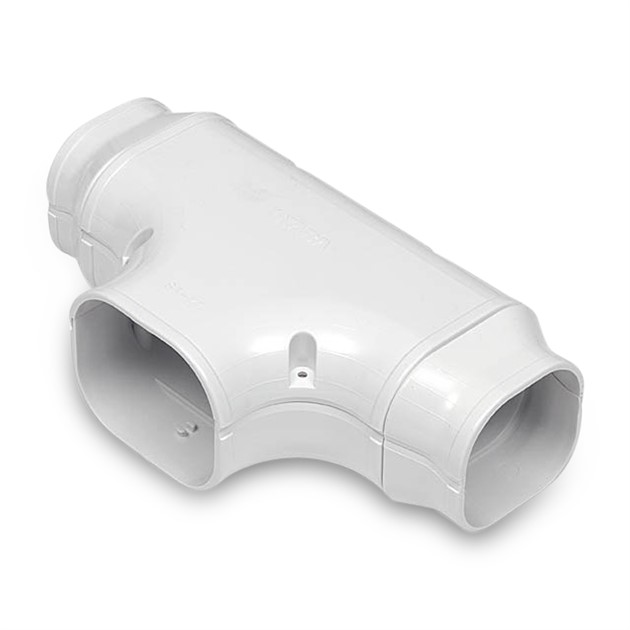 T-koppling, 77mm - Vit