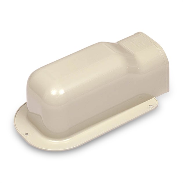 Öppen vägganslutning, 77mm - Beige