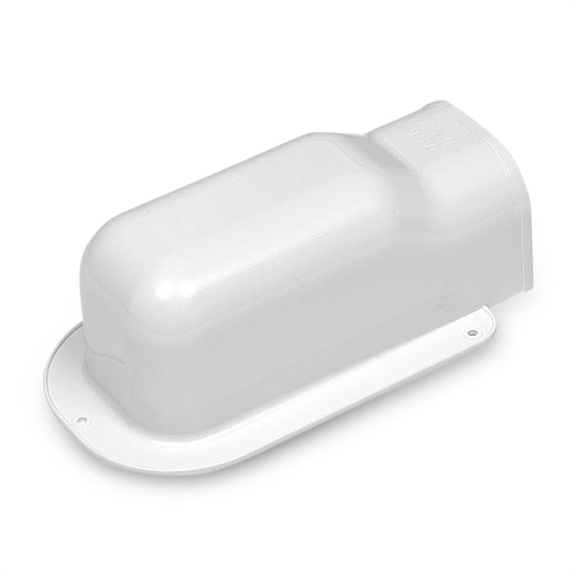 Öppen vägganslutning, 77 mm -Vit
