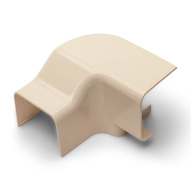 Right vertical angle, 80 mm - White